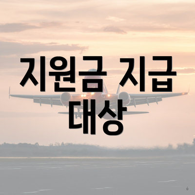 지원금 지급 대상