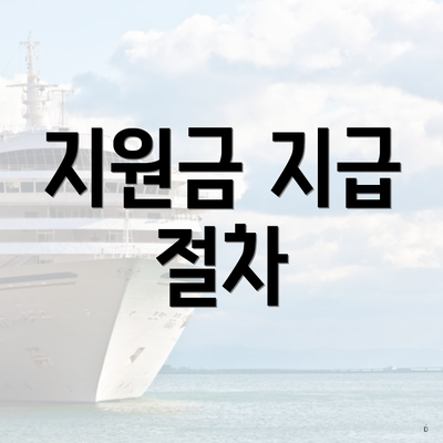 지원금 지급 절차