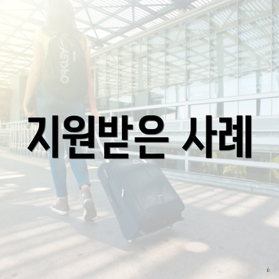 지원받은 사례