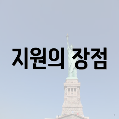 지원의 장점