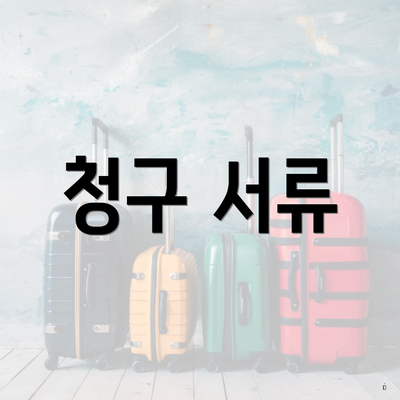 청구 서류