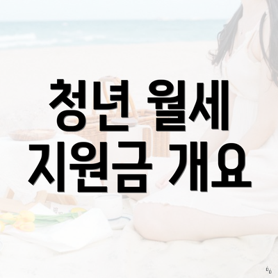 청년 월세 지원금 개요