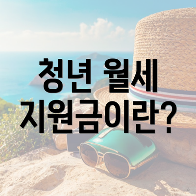 청년 월세 지원금이란?