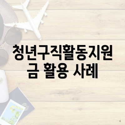 청년구직활동지원금 활용 사례