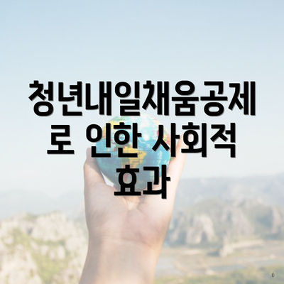청년내일채움공제로 인한 사회적 효과