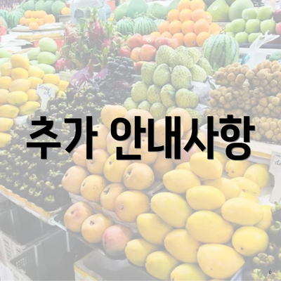 추가 안내사항