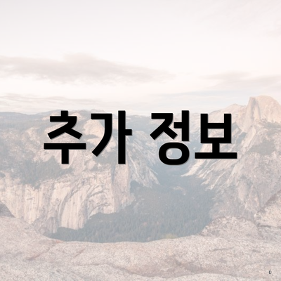 추가 정보