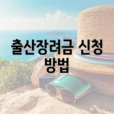 출산장려금 신청 방법