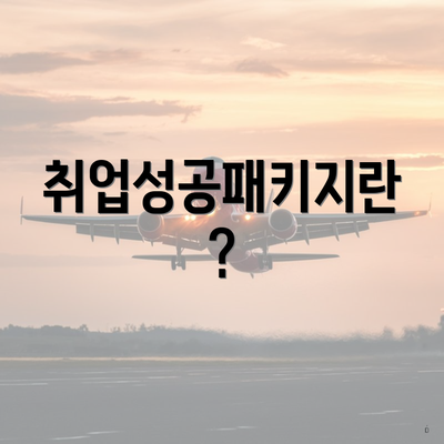 취업성공패키지란?