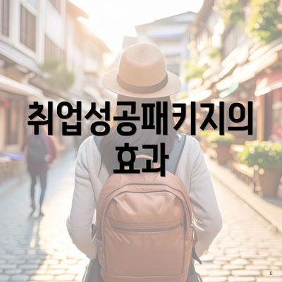 취업성공패키지의 효과