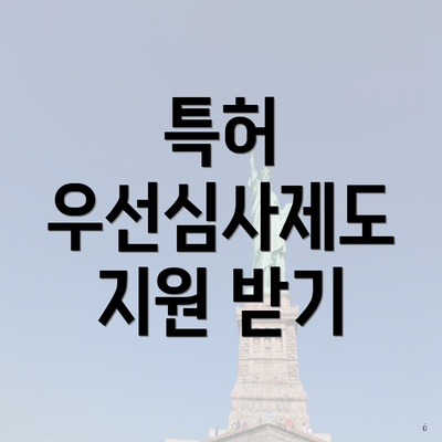 특허 우선심사제도 지원 받기