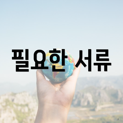 필요한 서류