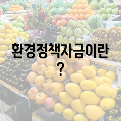 환경정책자금이란?
