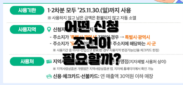 어떤 신청 조건이 필요할까?