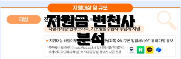 지원금 변천사 분석