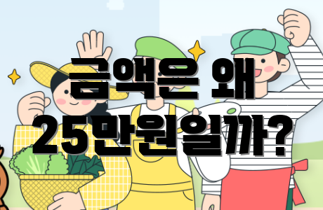 금액은 왜 25만원일까?
