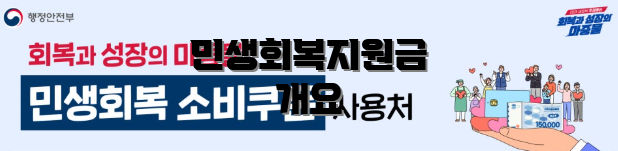 민생회복지원금 개요