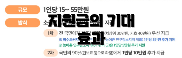 지원금의 기대 효과